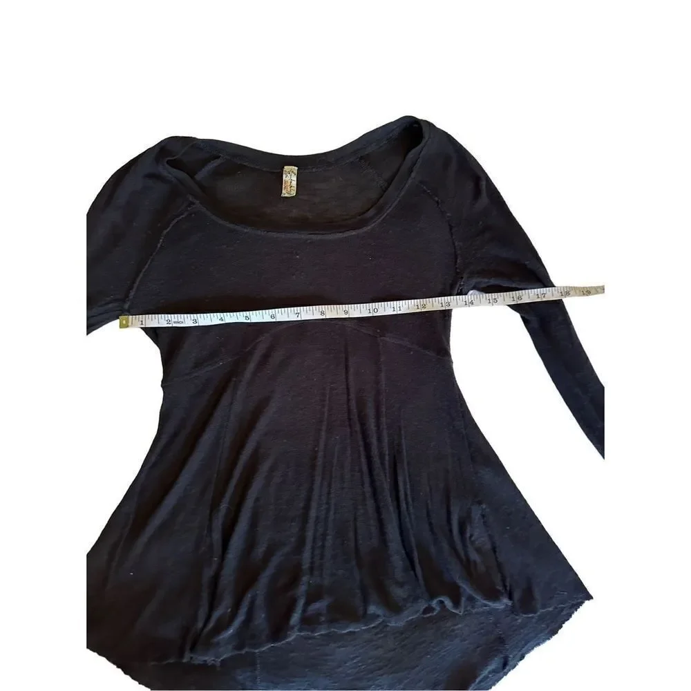 Free People Intimately‎ Free black long sleeve minimalist shirt XS